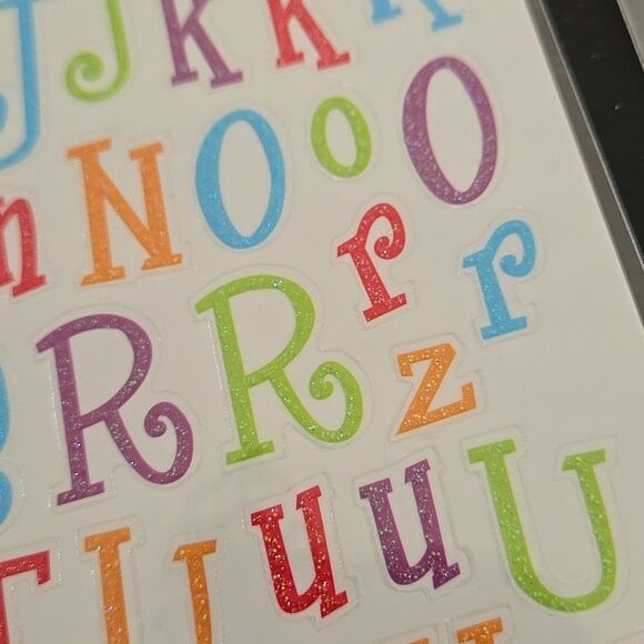 Alphabet stickers planner 2 packs seen colorful black a b c d black glitter red - Picture 7 of 15